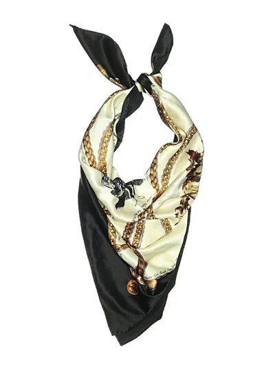 Pre-owned Worth Silk Scarf In Black