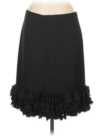 Pre-owned Worth Silk Skirt In Black