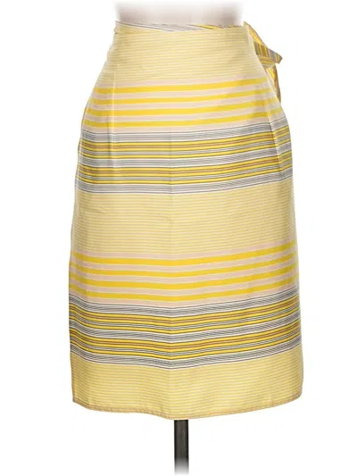 Pre-owned Worth Silk Skirt In Yellow