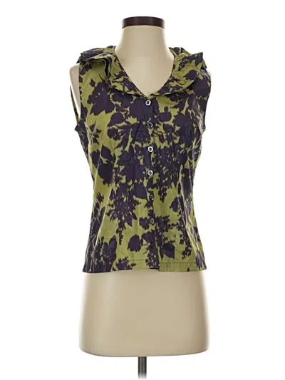 Pre-owned Worth Sleeveless Blouse In Green