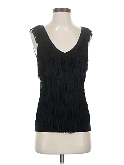 Pre-owned Worth Sleeveless Silk Top Black V-neck Tops