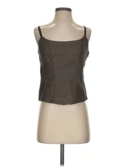 Pre-owned Worth Sleeveless Top Brown Scoop Neck Tops