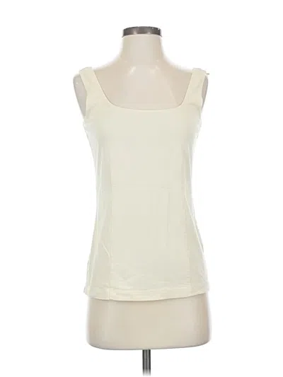 Pre-owned Worth Sleeveless Top Ivory Scoop Neck Tops
