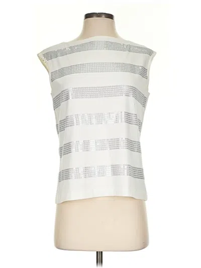 Pre-owned Worth Sleeveless Top Silver Boatneck Tops