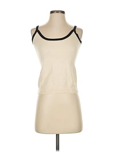 Pre-owned Worth Sleeveless Top Tan Halter Neckline Tops In Brown