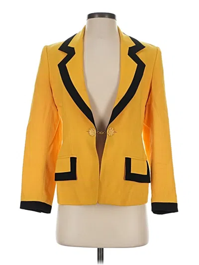 Pre-owned Worth Wool Blazer Jacket In Yellow
