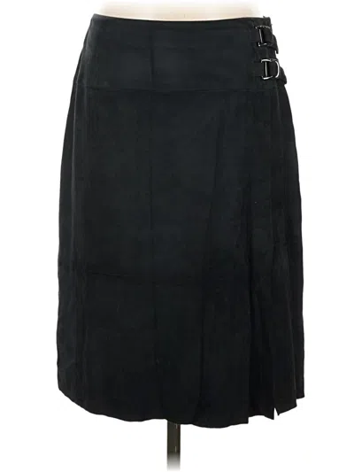 Pre-owned Worth Wool Skirt In Black