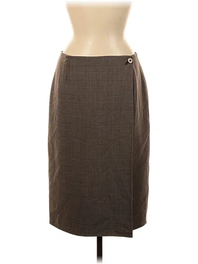 Pre-owned Worth Wool Skirt In Brown