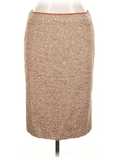 Pre-owned Worth Wool Skirt In Brown