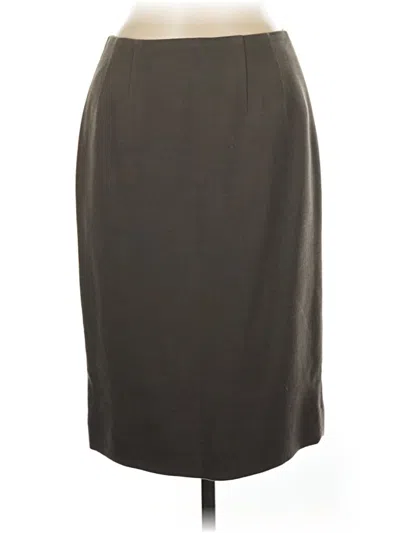 Pre-owned Worth Wool Skirt In Gray