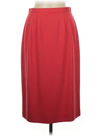 Pre-owned Worth Wool Skirt In Red