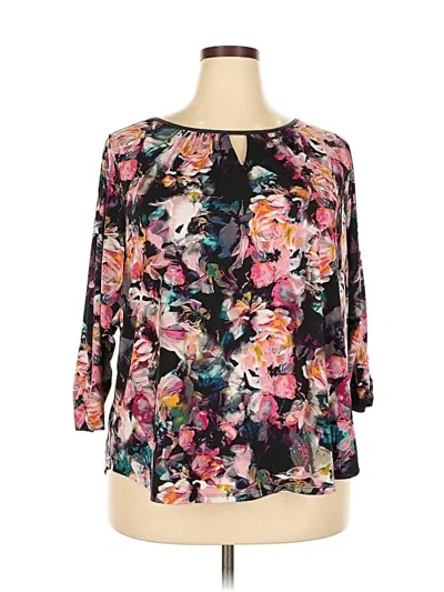 Pre-owned Worthington 3/4 Sleeve Blouse In Black