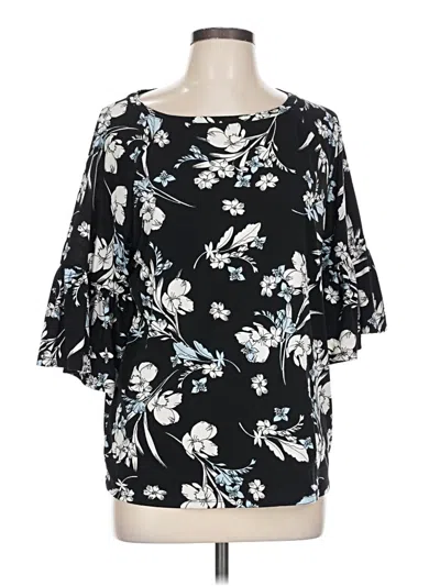 Pre-owned Worthington 3/4 Sleeve Blouse In Black