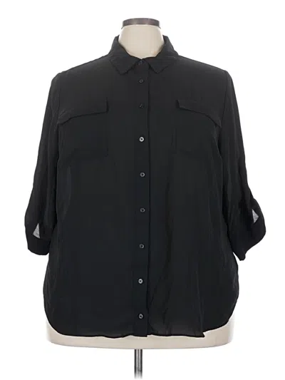 Pre-owned Worthington 3/4 Sleeve Blouse In Black