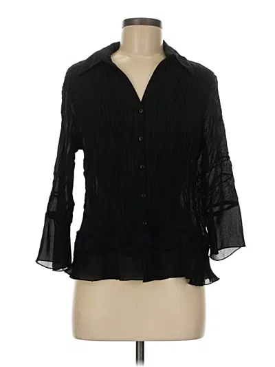 Pre-owned Worthington 3/4 Sleeve Blouse In Black