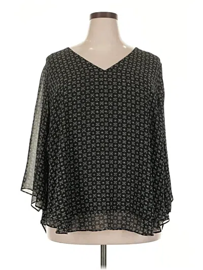 Pre-owned Worthington 3/4 Sleeve Blouse In Black