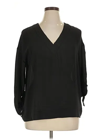 Pre-owned Worthington 3/4 Sleeve Blouse In Black