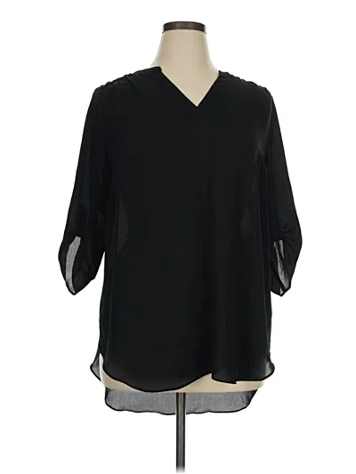Pre-owned Worthington 3/4 Sleeve Blouse In Black