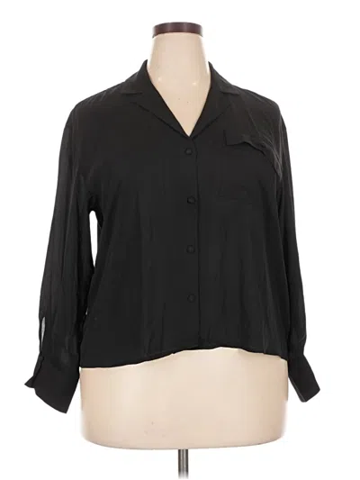 Worthington 3/4 Sleeve Blouse In Black