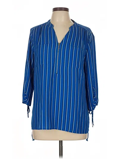 Pre-owned Worthington 3/4 Sleeve Blouse In Blue