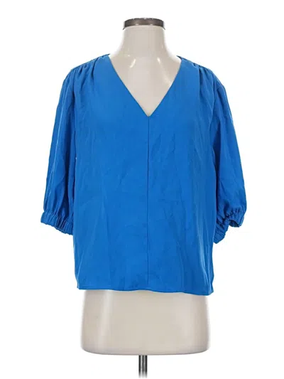 Pre-owned Worthington 3/4 Sleeve Blouse In Blue
