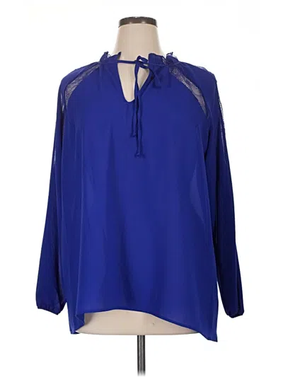 Worthington 3/4 Sleeve Blouse In Blue