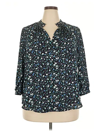 Pre-owned Worthington 3/4 Sleeve Blouse In Blue