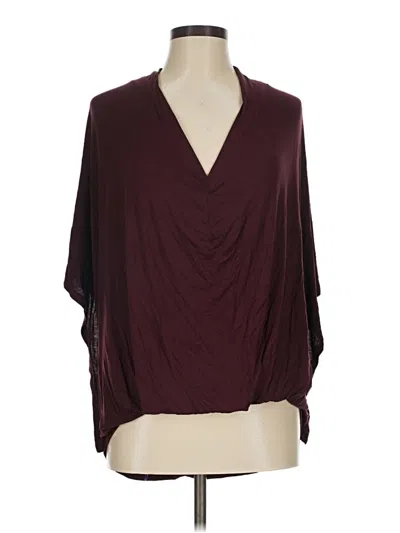 Pre-owned Worthington 3/4 Sleeve Blouse In Burgundy