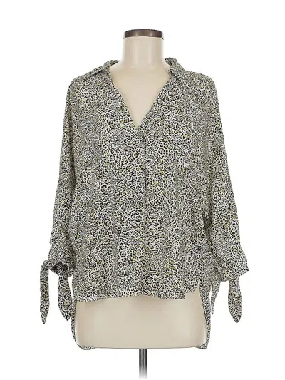 Pre-owned Worthington 3/4 Sleeve Blouse In Gray