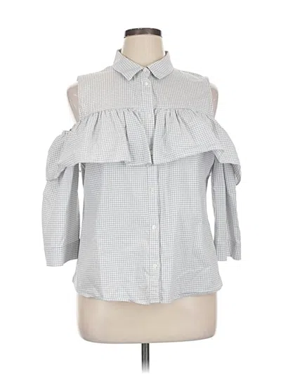 Pre-owned Worthington 3/4 Sleeve Blouse In Gray