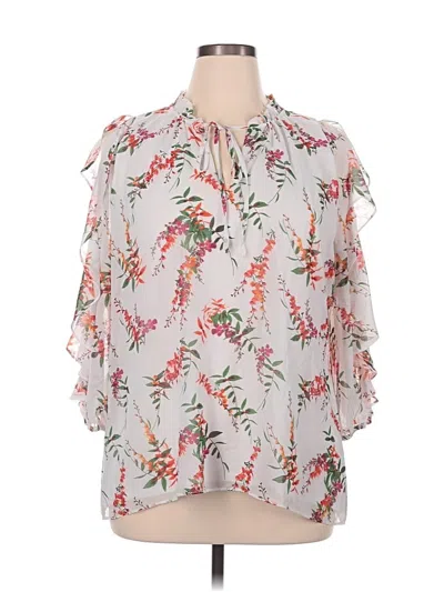 Pre-owned Worthington 3/4 Sleeve Blouse In Gray