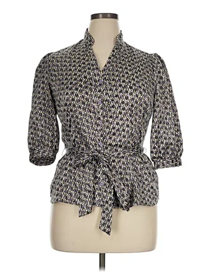 Pre-owned Worthington 3/4 Sleeve Blouse In Gray