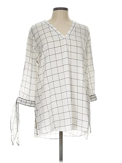 Pre-owned Worthington 3/4 Sleeve Blouse In Gray