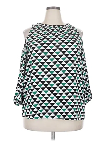 Pre-owned Worthington 3/4 Sleeve Blouse In Green
