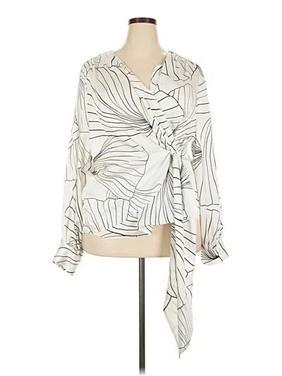 Pre-owned Worthington 3/4 Sleeve Blouse In Ivory
