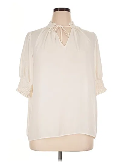 Pre-owned Worthington 3/4 Sleeve Blouse In Ivory