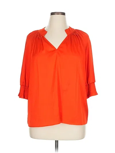 Pre-owned Worthington 3/4 Sleeve Blouse In Orange