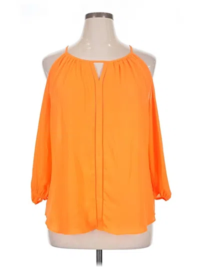 Pre-owned Worthington 3/4 Sleeve Blouse In Orange