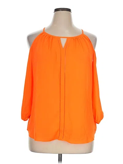 Pre-owned Worthington 3/4 Sleeve Blouse In Orange