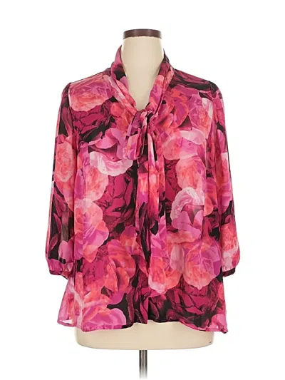 Pre-owned Worthington 3/4 Sleeve Blouse In Pink