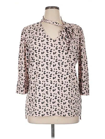 Pre-owned Worthington 3/4 Sleeve Blouse In Pink