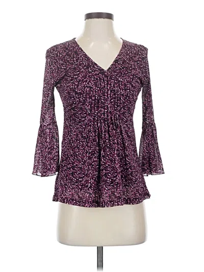 Pre-owned Worthington 3/4 Sleeve Blouse In Purple