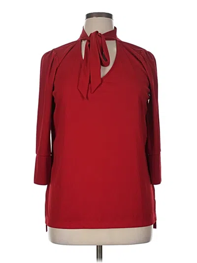 Pre-owned Worthington 3/4 Sleeve Blouse In Red