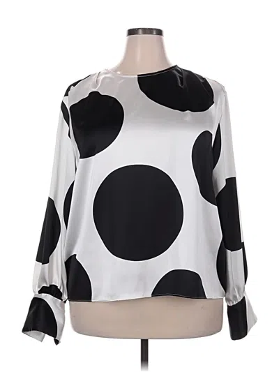 Pre-owned Worthington 3/4 Sleeve Blouse In Silver