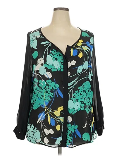 Pre-owned Worthington 3/4 Sleeve Blouse In Teal