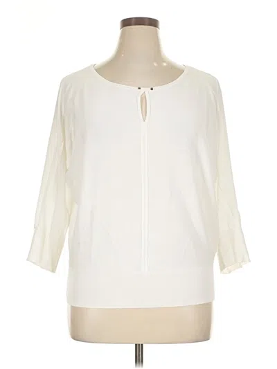 Pre-owned Worthington 3/4 Sleeve Blouse In White