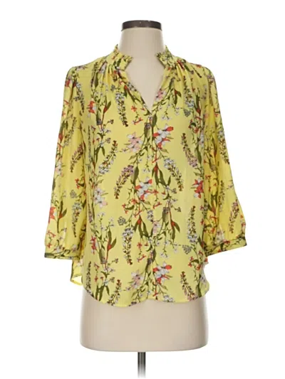 Pre-owned Worthington 3/4 Sleeve Blouse In Yellow