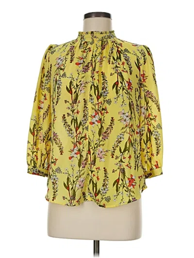 Pre-owned Worthington 3/4 Sleeve Blouse In Yellow