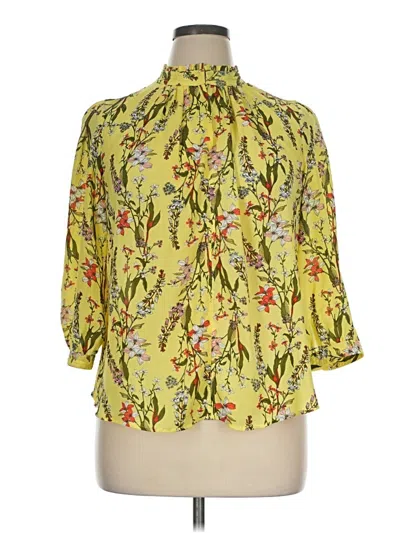 Pre-owned Worthington 3/4 Sleeve Blouse In Yellow