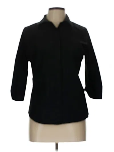 Pre-owned Worthington 3/4 Sleeve Button Down Shirt In Black